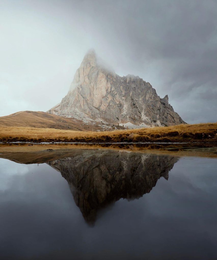 Gusela del Nuvolau a Passo Giau környékén Dolomitok